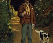 克劳德 莫奈 : Victor Jacquemont Holding a Parasol